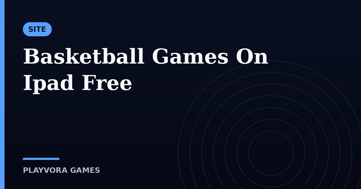 Basketball Games On Ipad Free