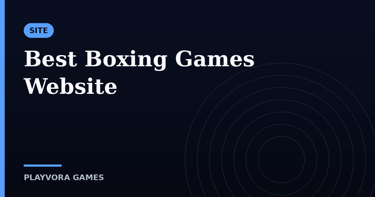 Best Boxing Games Website