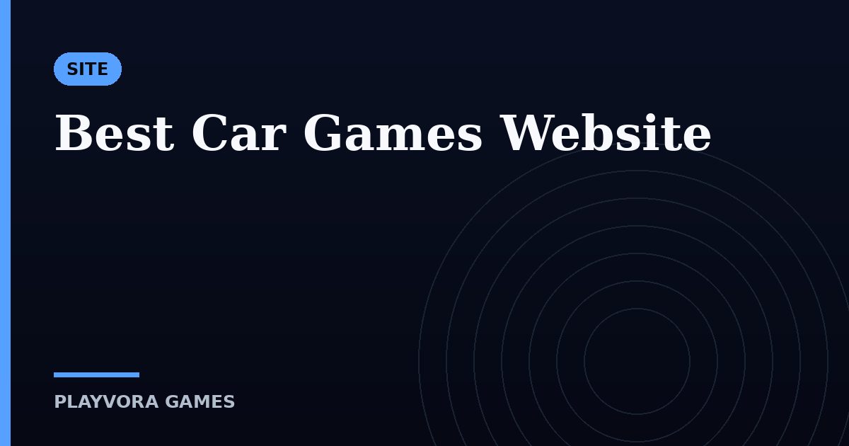 Best Car Games Website