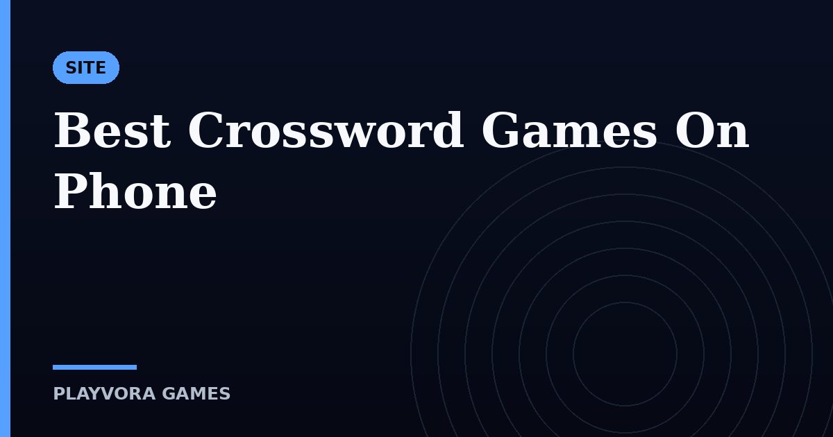 Best Crossword Games On Phone