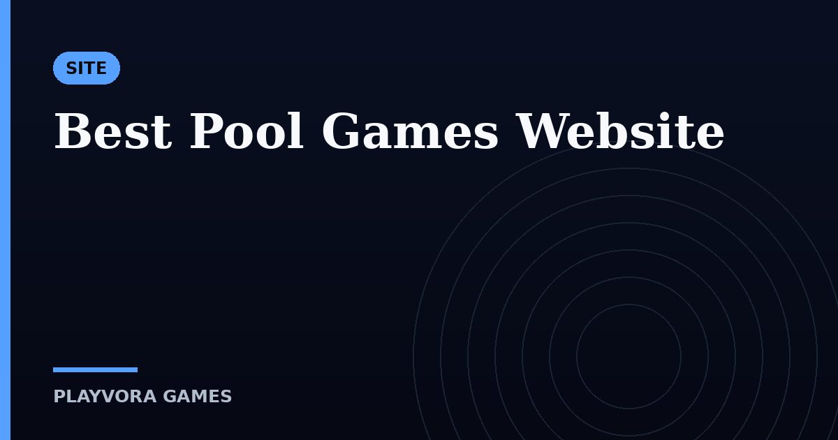 Best Pool Games Website