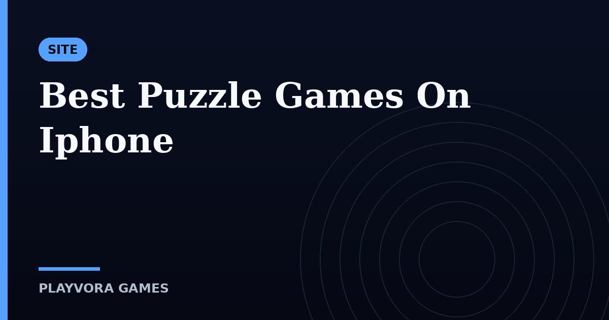 Best Puzzle Games On Iphone