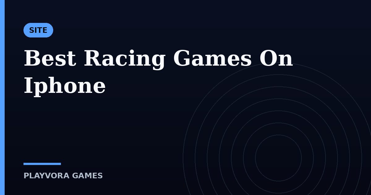 Best Racing Games On Iphone