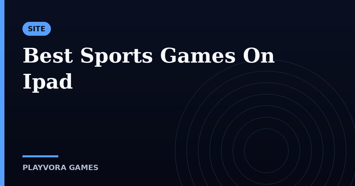 Best Sports Games On Ipad