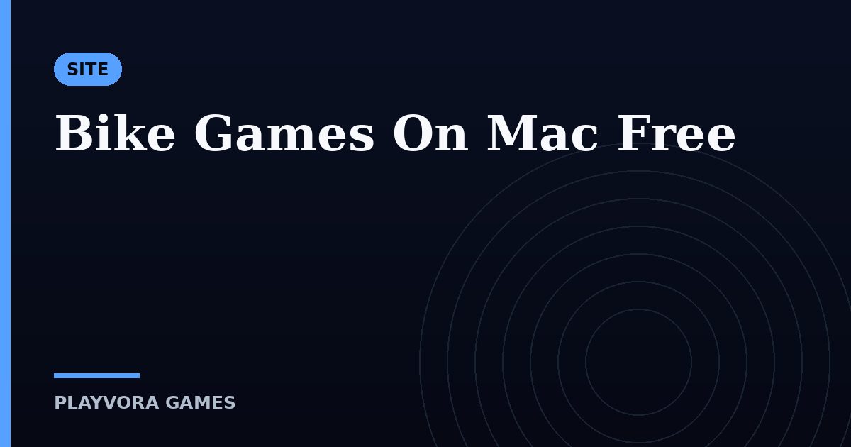 Bike Games On Mac Free
