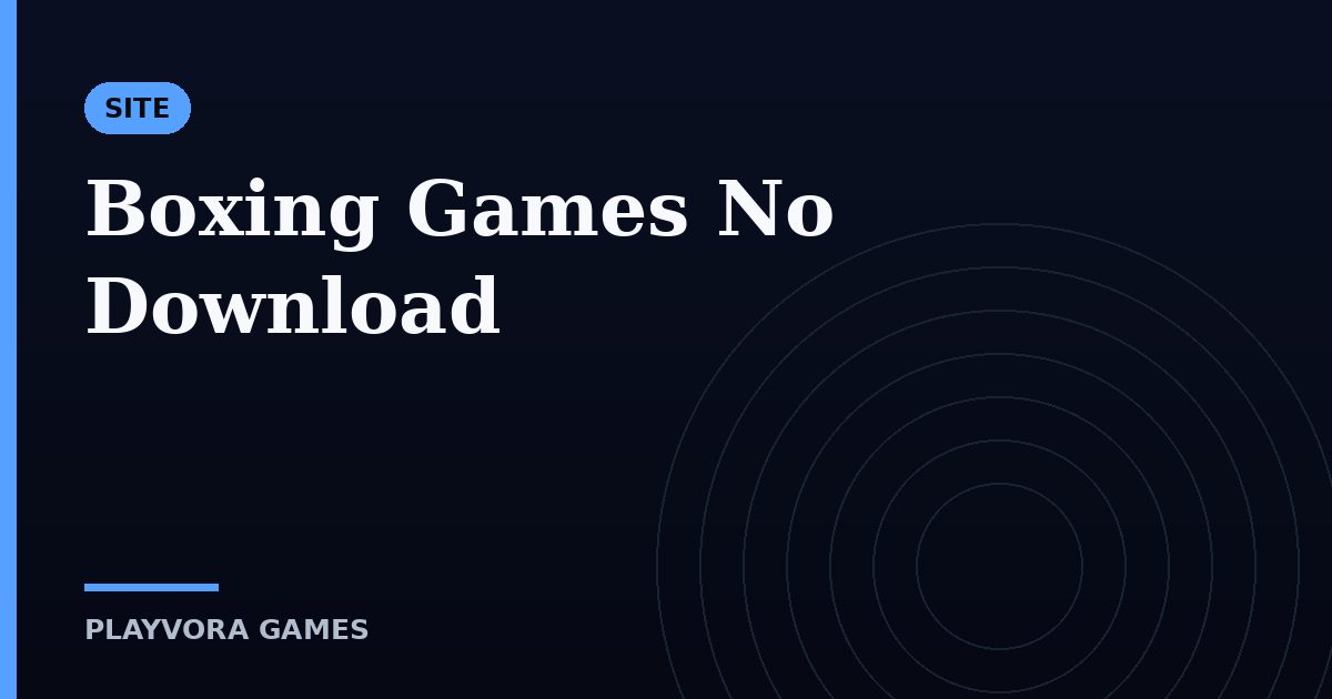 Boxing Games No Download