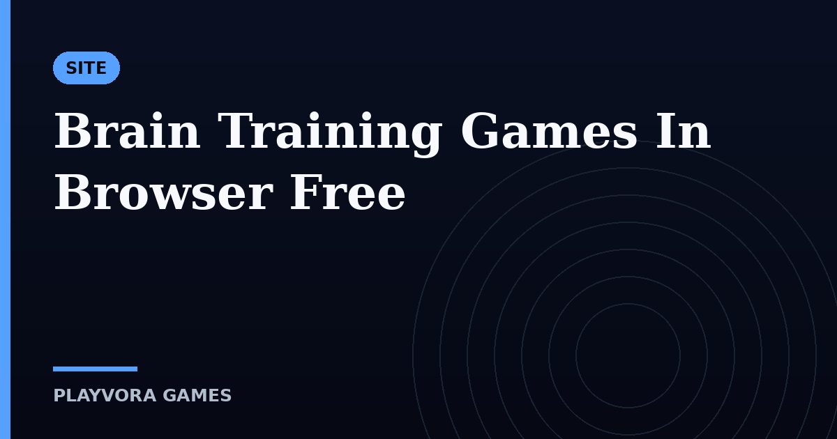 Brain Training Games In Browser Free