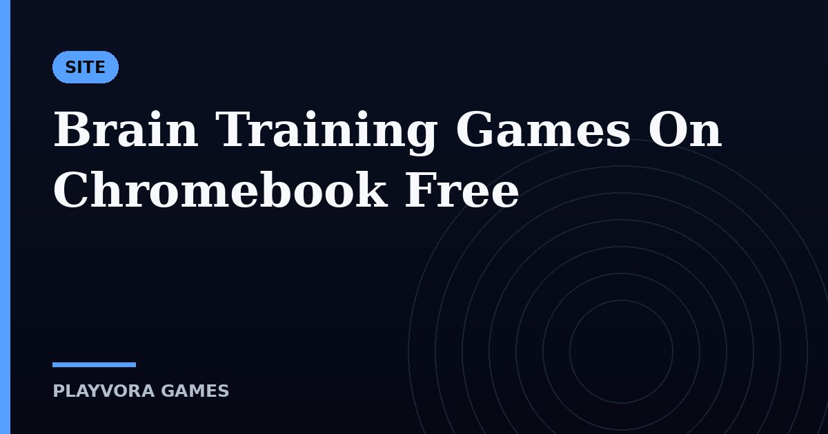 Brain Training Games On Chromebook Free