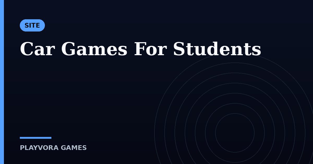 Car Games For Students