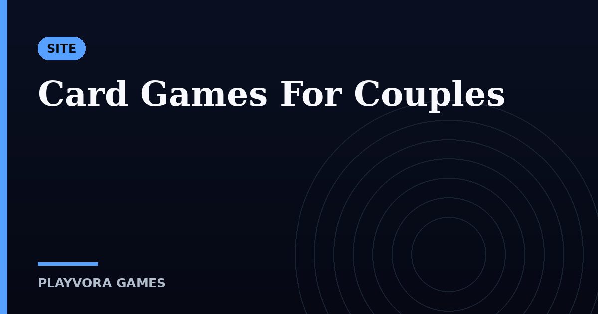 Card Games For Couples