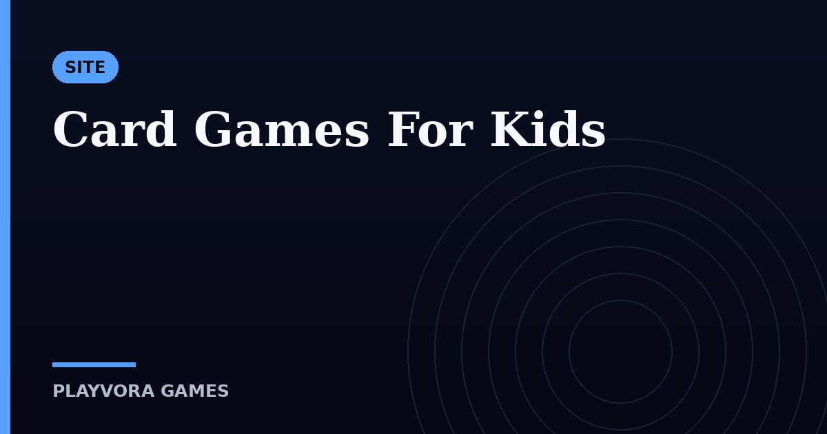 Card Games For Kids