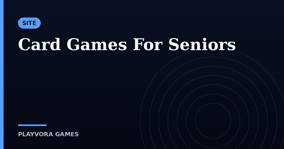 Card Games For Seniors