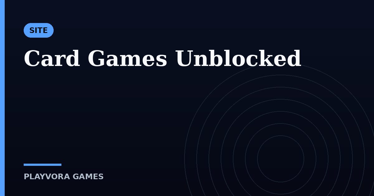 Card Games Unblocked