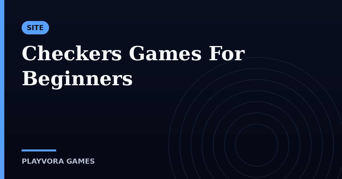 Checkers Games For Beginners