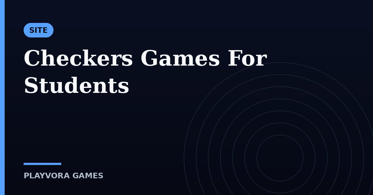 Checkers Games For Students