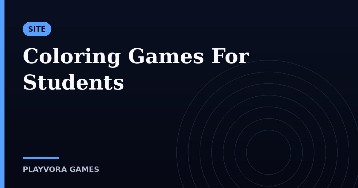 Coloring Games For Students