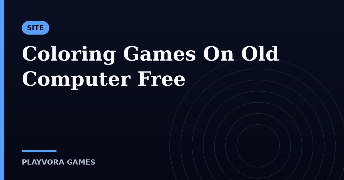Coloring Games On Old Computer Free