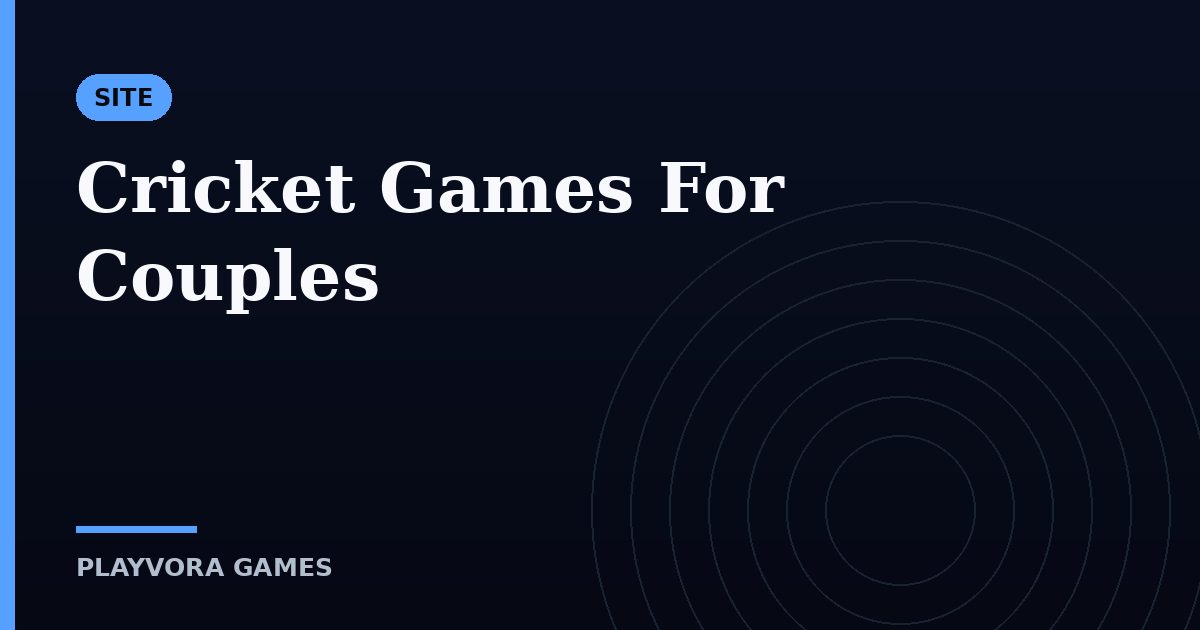 Cricket Games For Couples