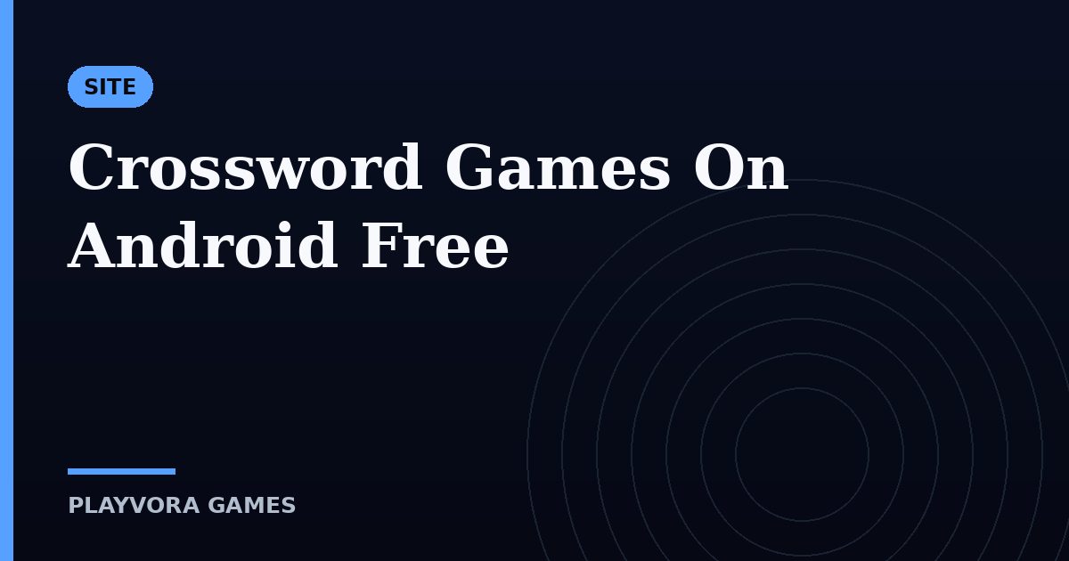 Crossword Games On Android Free
