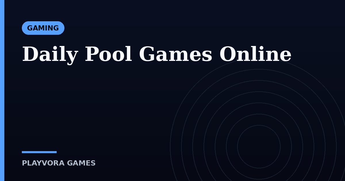 Daily Pool Games Online