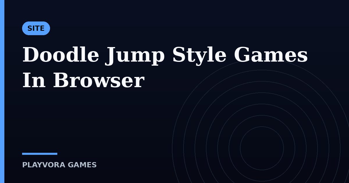 Doodle Jump Style Games In Browser
