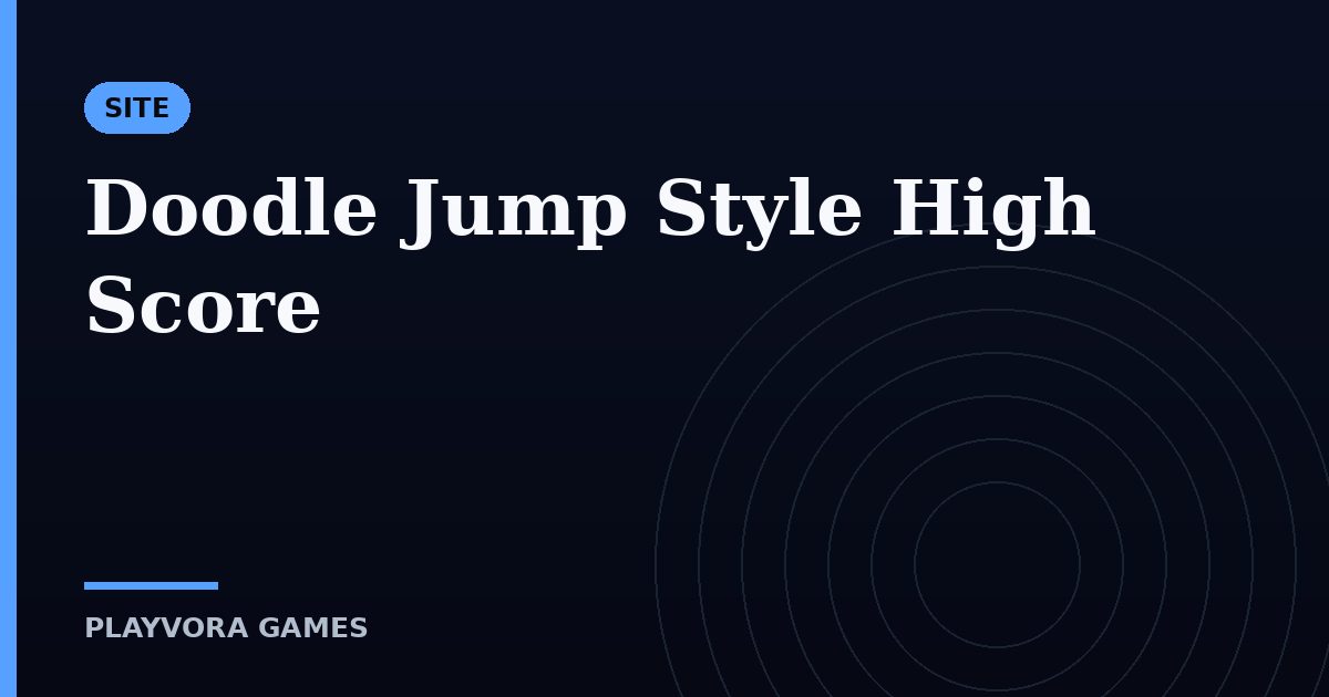Doodle Jump Style High Score