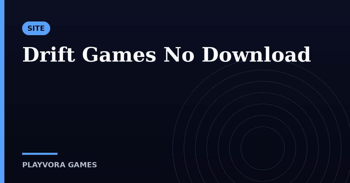 Drift Games No Download