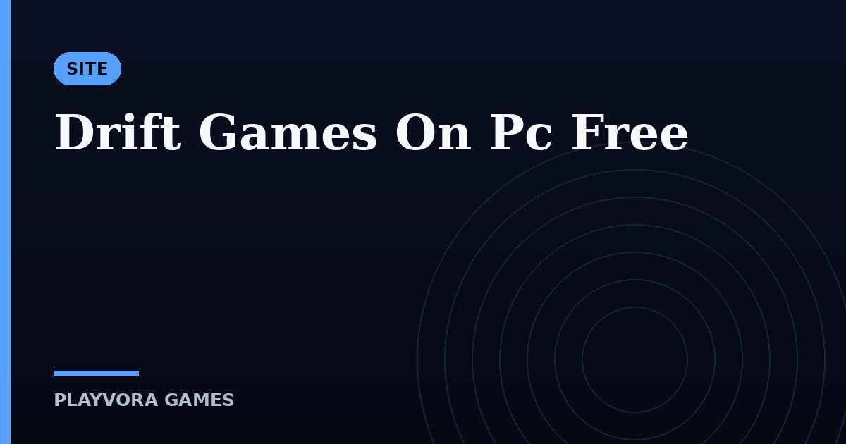 Drift Games On Pc Free