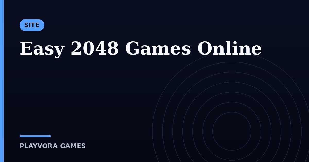 Easy 2048 Games Online