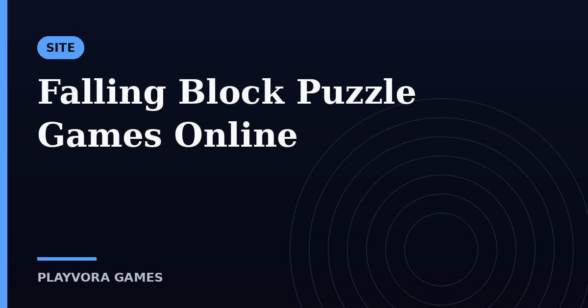 Falling Block Puzzle Games Online