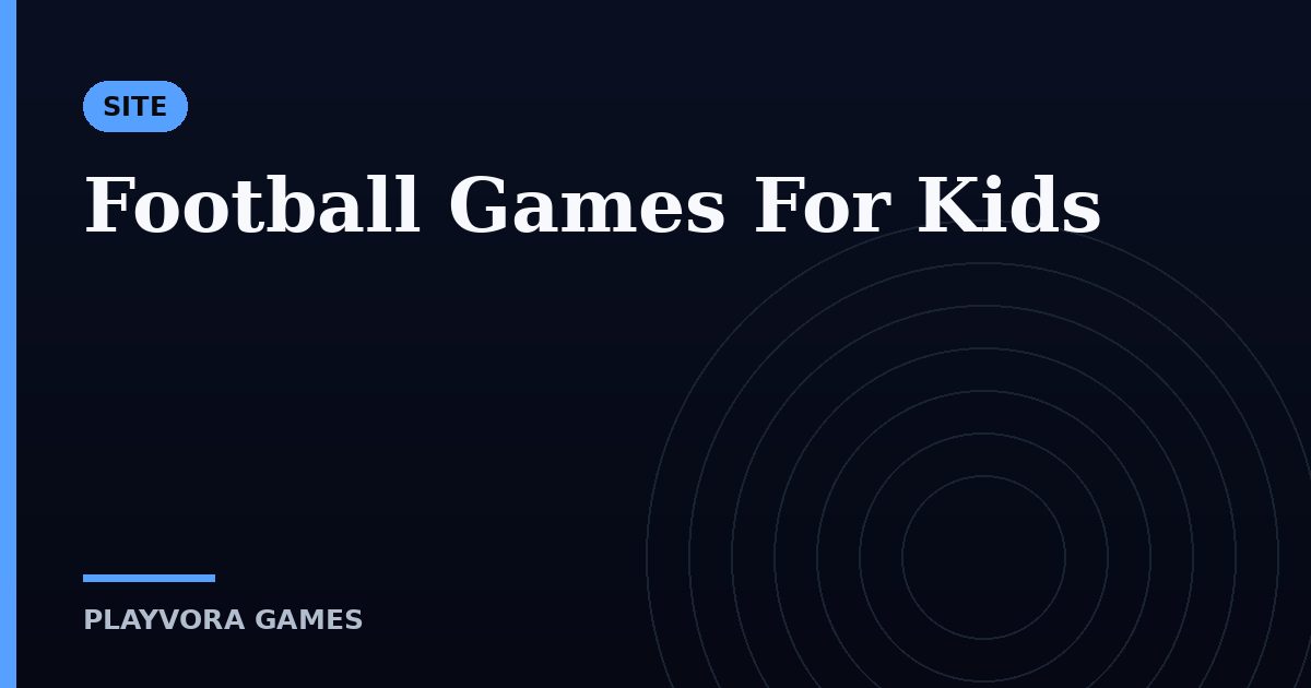 Football Games For Kids