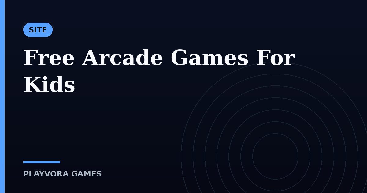 Free Arcade Games For Kids