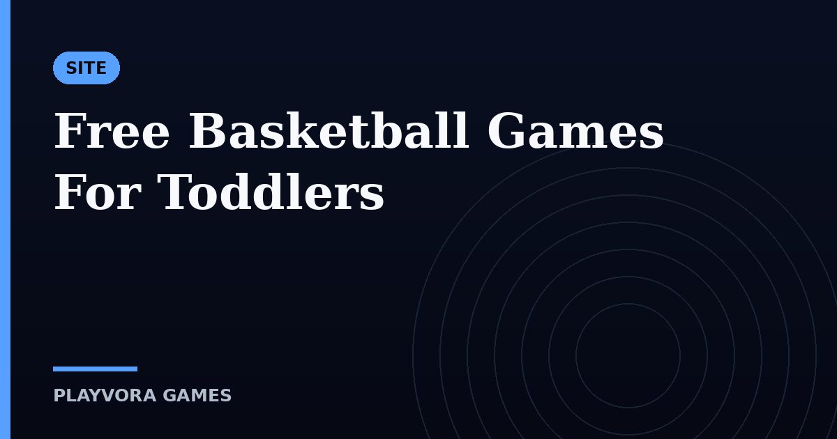 Free Basketball Games For Toddlers