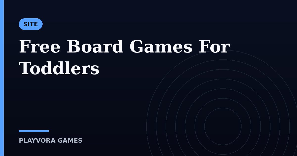 Free Board Games For Toddlers