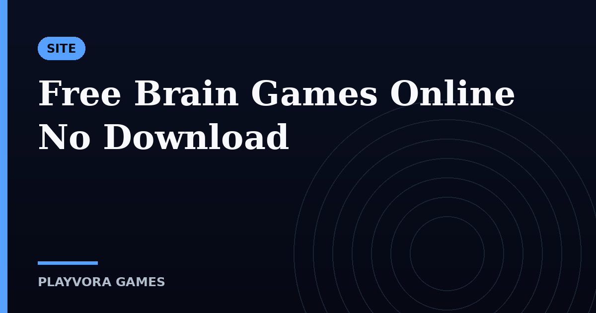 Free Brain Games Online No Download