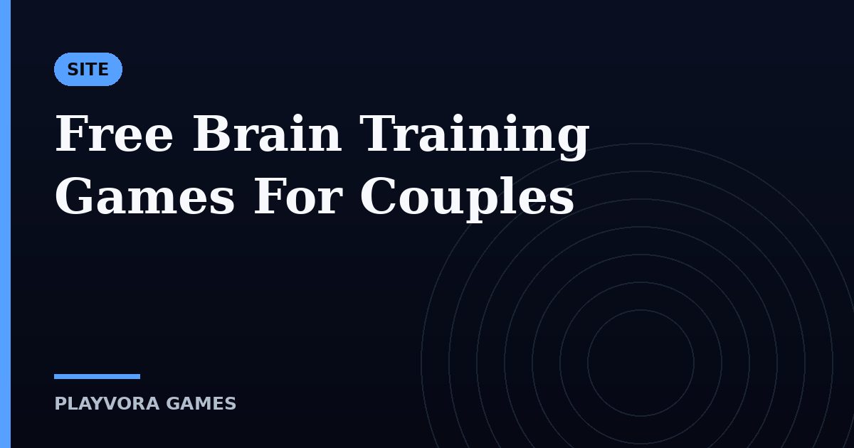 Free Brain Training Games For Couples