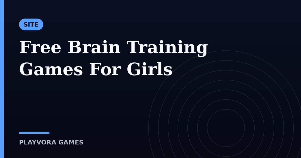 Free Brain Training Games For Girls