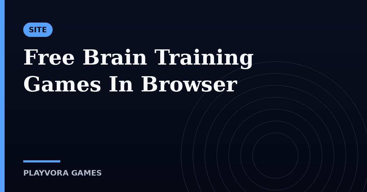 Free Brain Training Games In Browser