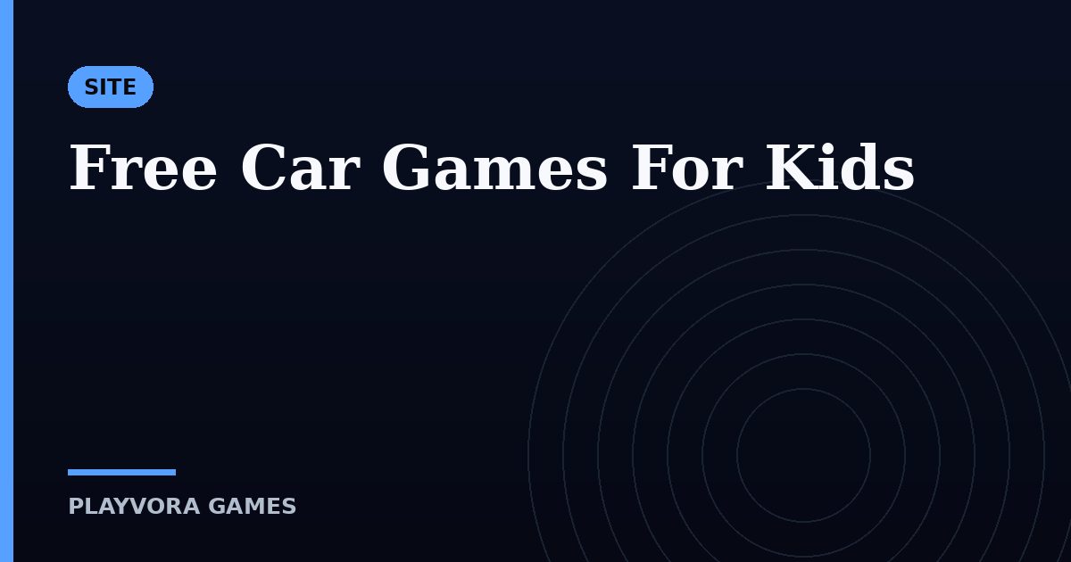Free Car Games For Kids