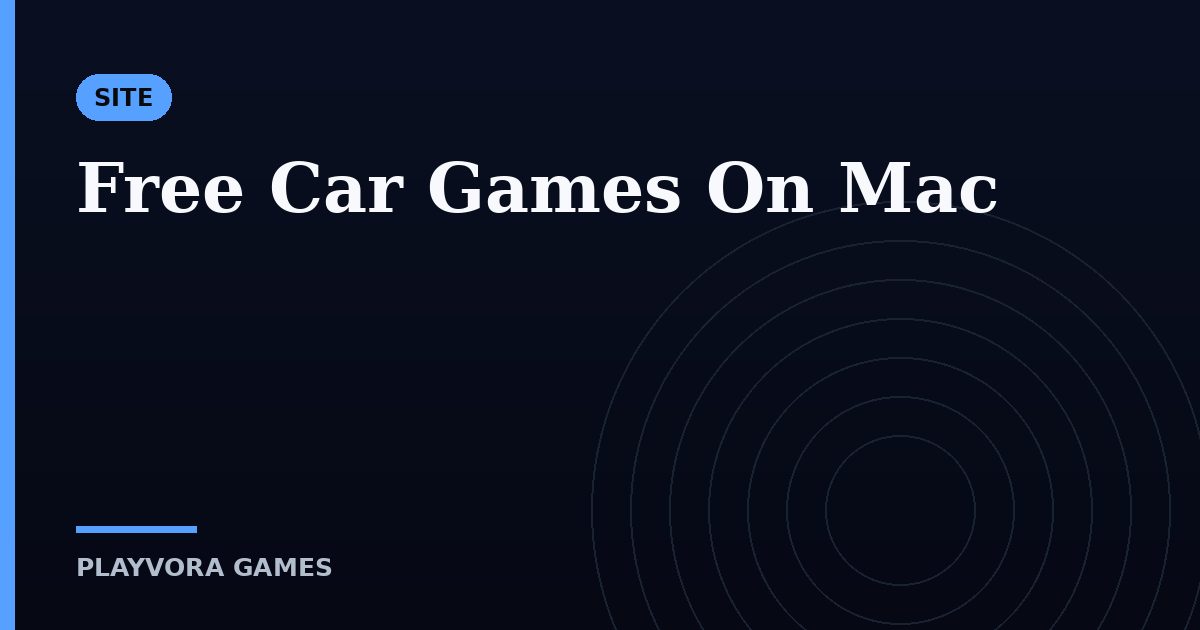 Free Car Games On Mac