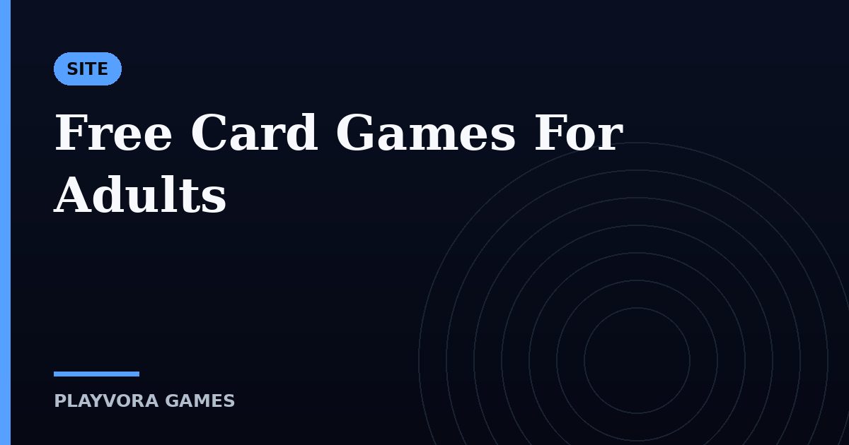 Free Card Games For Adults