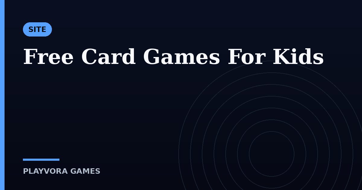 Free Card Games For Kids