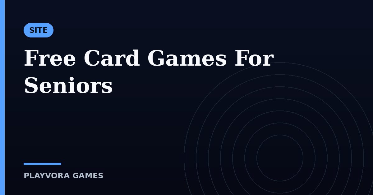 Free Card Games For Seniors