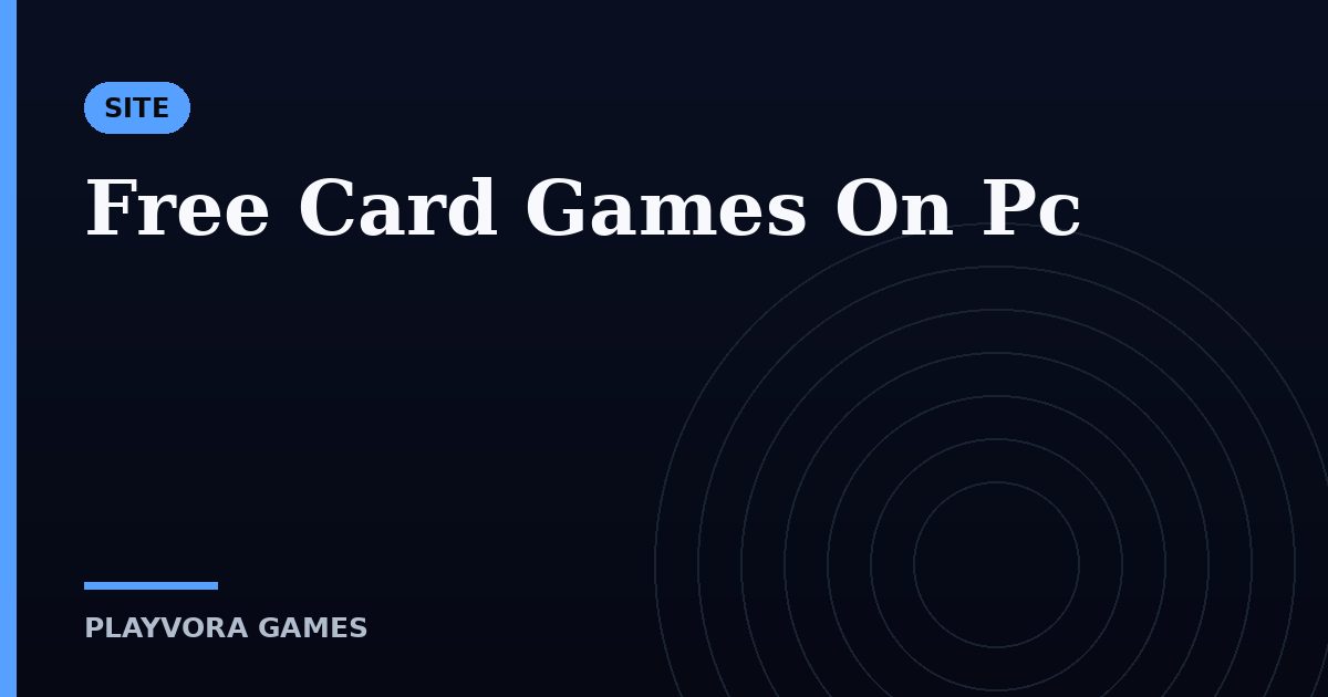 Free Card Games On Pc