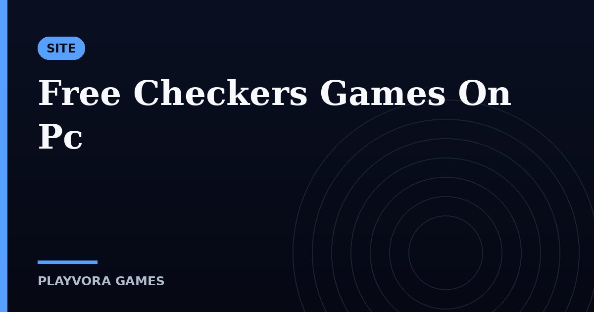 Free Checkers Games On Pc