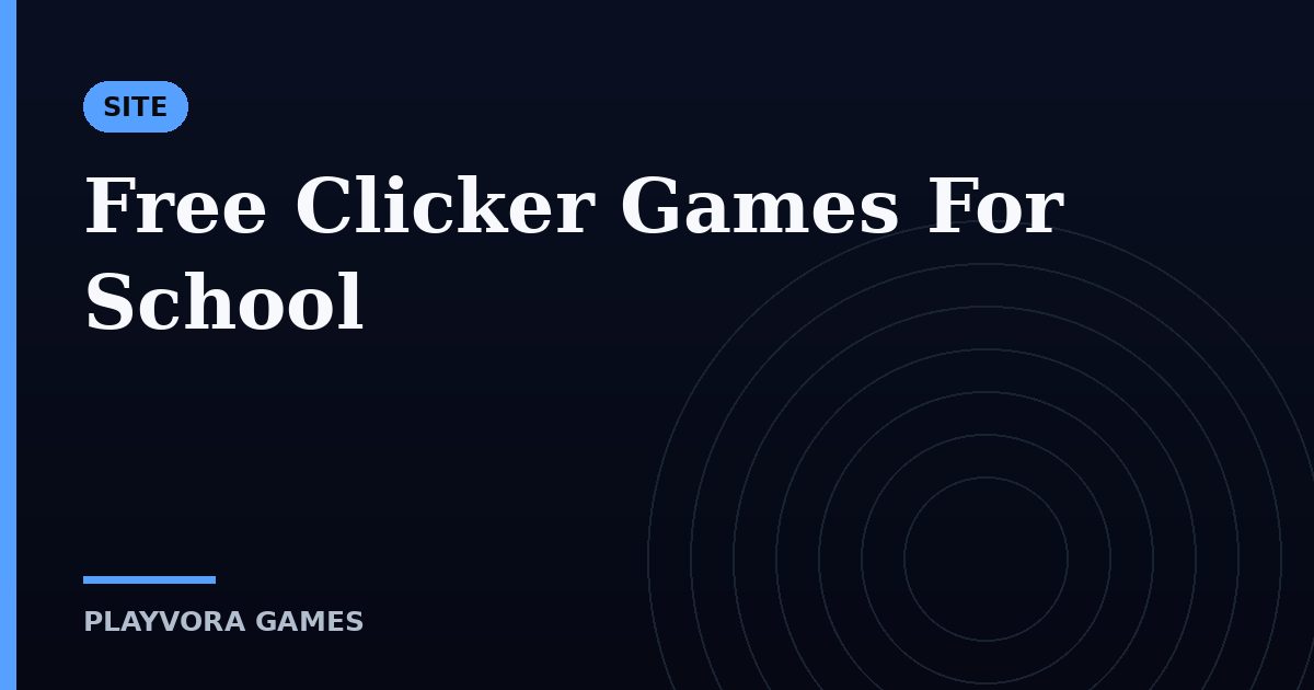 Free Clicker Games For School