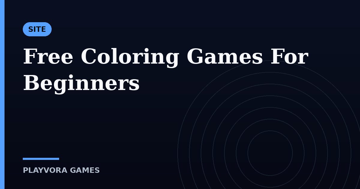 Free Coloring Games For Beginners