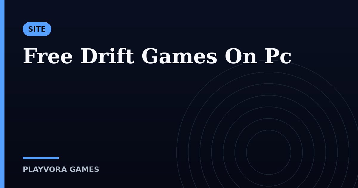 Free Drift Games On Pc