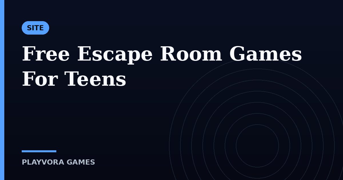 Free Escape Room Games For Teens