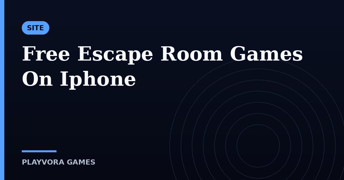 Free Escape Room Games On Iphone